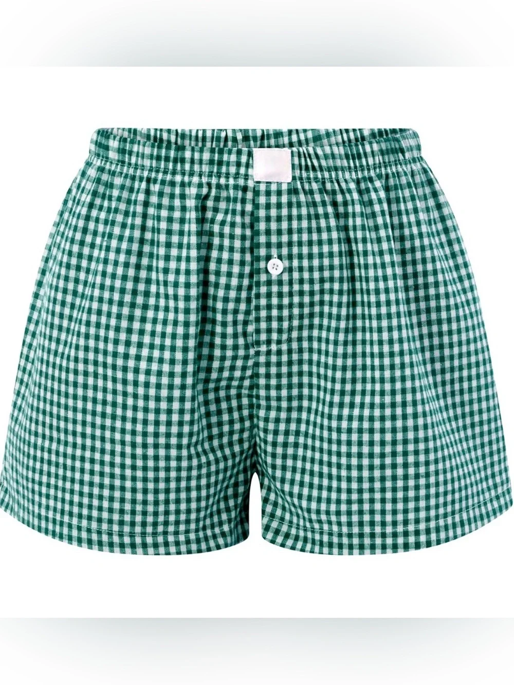 Women’s Green Gingham Hybrid Shorts